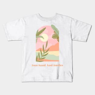 Sun Sand And Smiles Kids T-Shirt